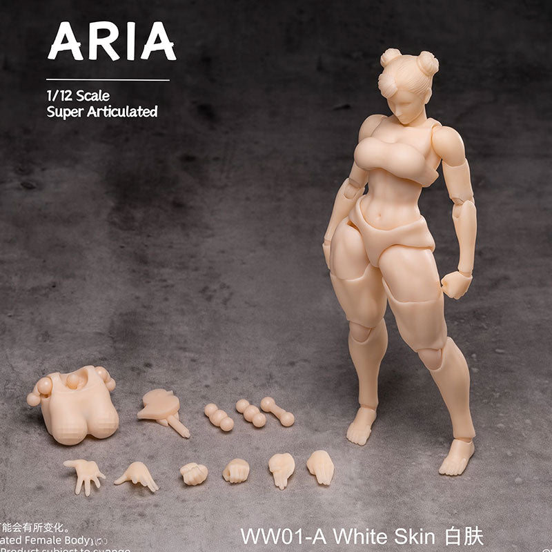Whale Works 1/12 WW01-A Super Articulated Female Figure Aria White Skin