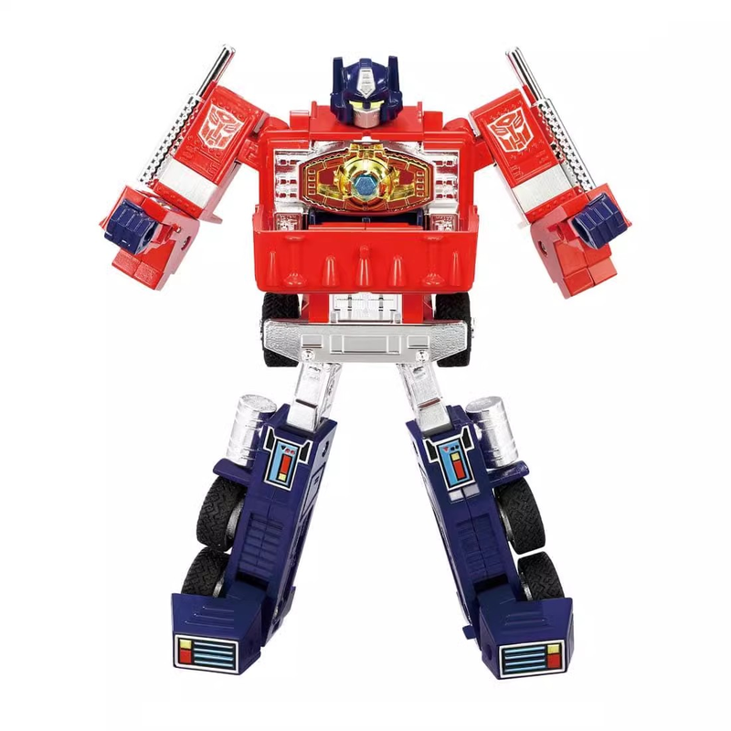 Takara Tomy Missing Link C-01 Optimus Prime Toy Version con remolque