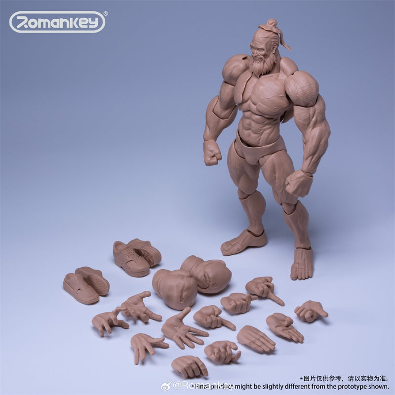 Figura de acción Romankey 1/12 Big Buy, cuerpo masculino, color amarillo Ver.