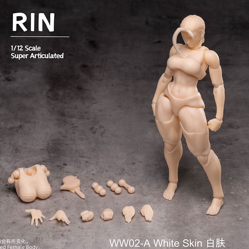 Whale Works 1/12 WW02-A Super Articulated Female Figure Rin White Skin