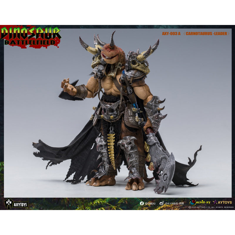 AXYTOYS AXY-003A Dinosaure Champ de Bataille Carnotaurus Leader Version Orange