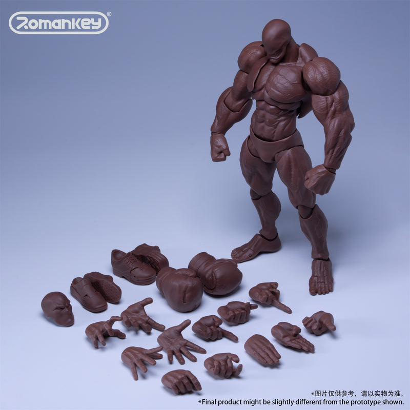Romankey 1/12 UMS003 Figura de acción de gran compra Cuerpo masculino Color negro Ver.