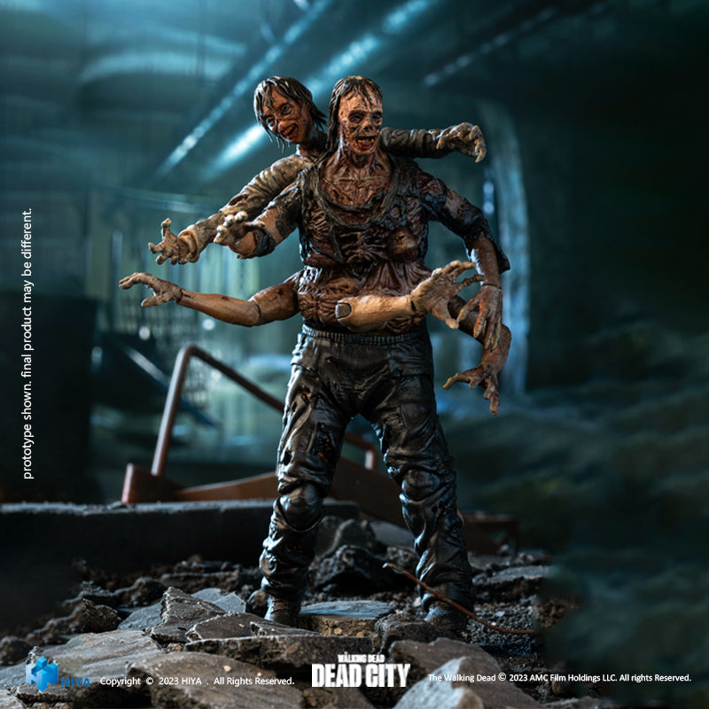 HIYA Exquisite Mini Series 1/18 Scale 4 Inch The Walking Dead Dead City Walker King Action Figure
