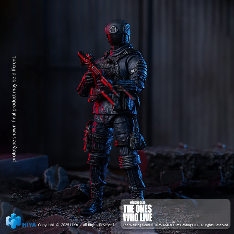 Hiya The Walking Dead: The Ones Who Lived Exquisite Mini Series Civic Republic Military Soldier 1/18 Scale Action Figure