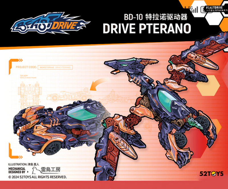 52toys BeastDrive BD-10 Drive Pterano Model Kit