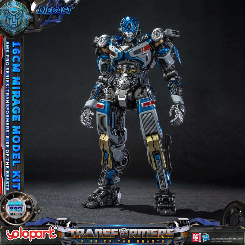 Kit de modelo preensamblado Mirage de Transformers: Rise of the Beasts de la serie Yolopark AMK Pro