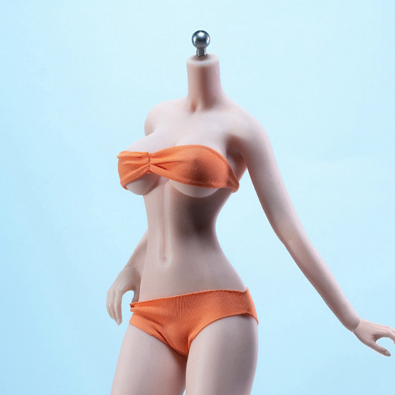 Cuerpo femenino superflexible sin costuras escala 1/6 pálido alto delgado busto grande (S40A)