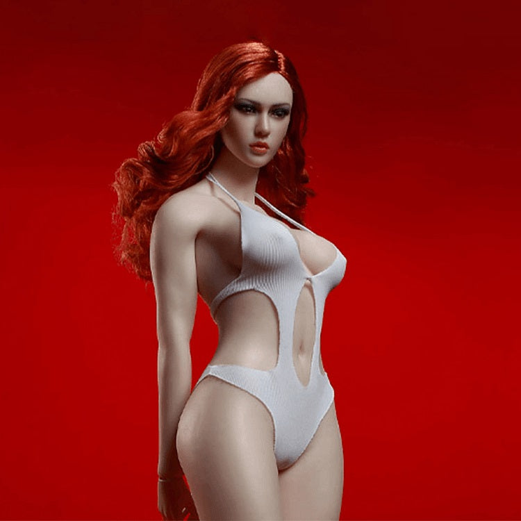 Super-Flexible Female Seamless 1/6 Scale Pale Tall Slender Large