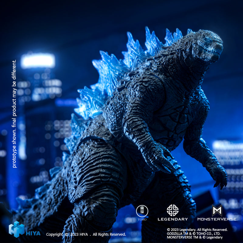 HIYA Exquisite Basic Series None Scale 7 Inch Godzilla vs Kong Heat Ray Godzilla Translucent Ver. Action Figure