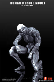 KEEPGOING 1/12 Human Muscle Model Super Movable Doll Black Color Version