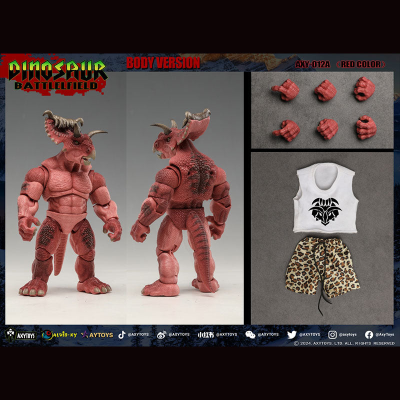 AXYTOYS AXY-012A Dinosaur Battlefield Ankylosaurus Legion Red Basic Edition