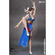 Play Toy 1/6 P023B Fighting Goddess Chun-Li 2.0 Blue Sleeveless Cheongsam Version