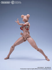 Romankey X COWL 1/12 Super Action Girl Cuerpo sólido Piel negra