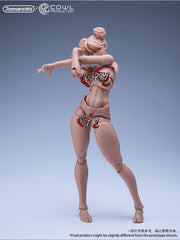 Romankey X COWL 1/12 Super Action Girl Cuerpo sólido Piel negra