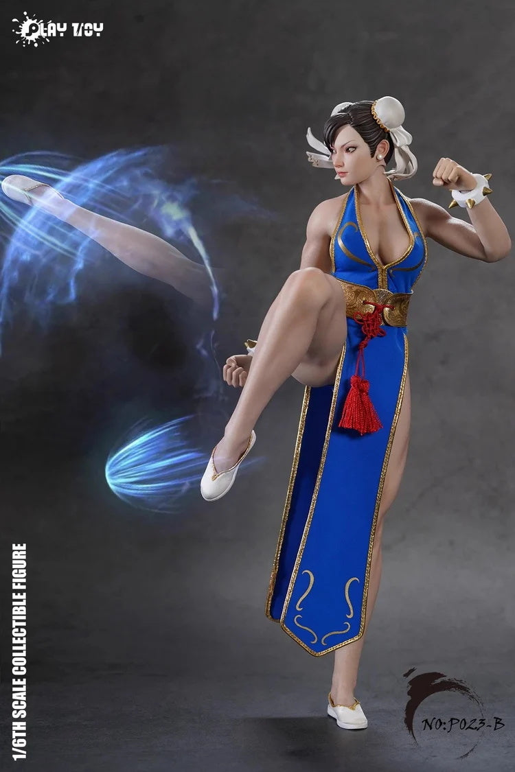 Play Toy 1/6 P023B Fighting Goddess Chun-Li 2.0 Blue | HsunnyToy