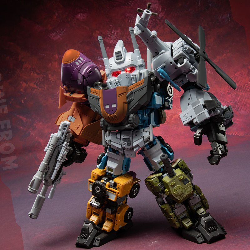 Juguete láser para gatos de acero para fiestas infantiles JGM-SKP03 Mini-Bruty Bruticus, juego de 5
