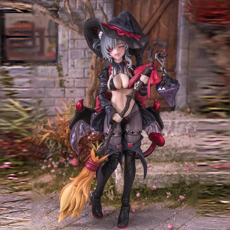 CiYuanJuXiang Witch of the Other World Apprentice Witch Hoshikawa Cat (Black Hair Ver.) 1/12 Scale Action Figure