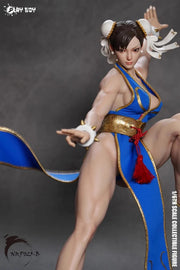 Play Toy 1/6 P023B Fighting Goddess Chun-Li 2.0 Blue Sleeveless Cheongsam Version