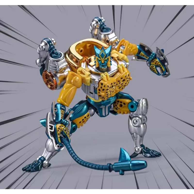 TransArt BWM-03 Metal Leopard Commander Transmetal Cheetor Metallic Version