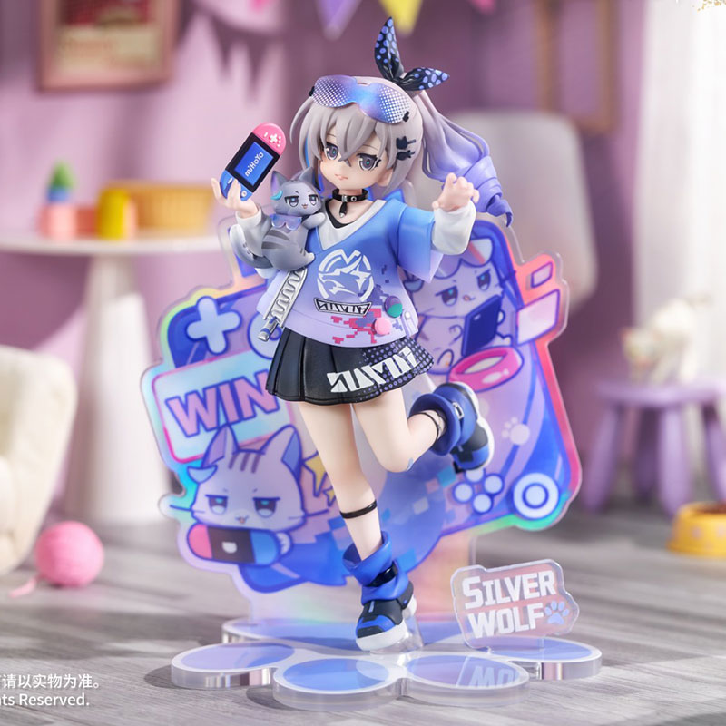 [Vorbestellung] Ribose Honkai: Star Rail Rise Up+ Chibi Cat Series Silver Wolf Figur