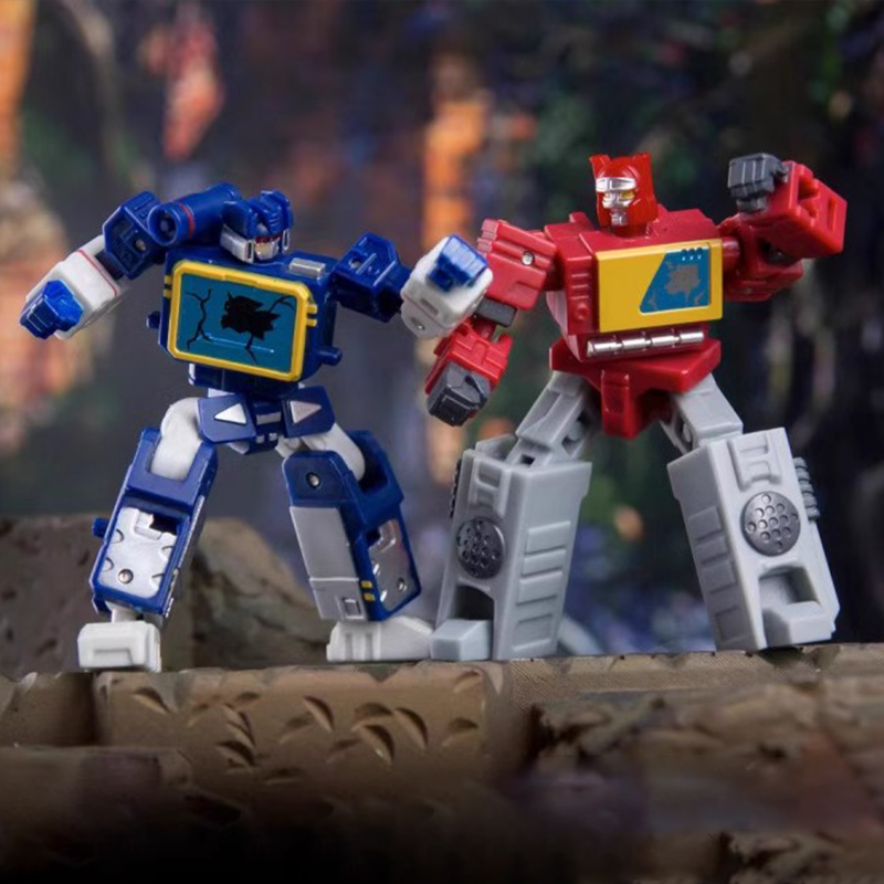 Dr.Wu &amp; Mechanic Studio DW-E02D Monitor Soundwave &amp; DW-E16D Sound Master Blaster Battle Damaged Version 2er-Set