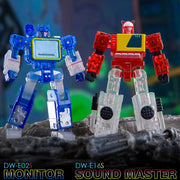 Dr. Wu &amp; Mechanic Studio DW-E02S Monitor Soundwave y DW-E16S Sound Master Blaster Versión Transparente (Set de 2)