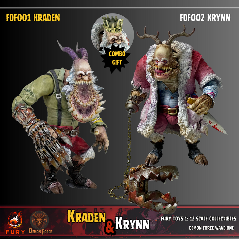 Fury toys Demon Force wave 1 1/12 The brother Kraden and Krynn 7 inches action figure