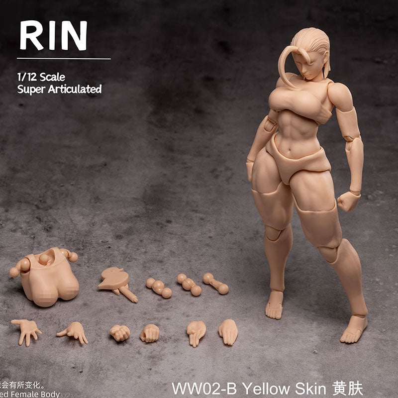 Whale Works 1/12 WW02-B Super Articulated Female Figure Rin Yellow Skin