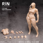 Whale Works 1/12 WW02-A Super Articulated Female Figure Rin White Skin