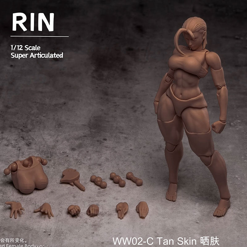 Whale Works 1/12 WW02-C Super Articulated Female Figure Rin Tan Skin