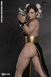 Play Toy 1/6 P023A Fighting Goddess Chun-Li 2.0 Black Sleeveless Cheongsam Version