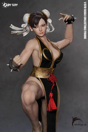 Play Toy 1/6 P023A Fighting Goddess Chun-Li 2.0 Black Sleeveless Cheongsam Version