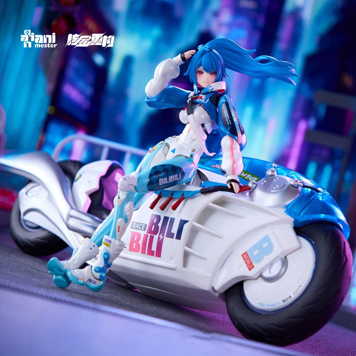 [Pre-Order] Animester Nuclear Gold Reconstruction X Bilibili 1/12 Speed Slipstream Bainianji 22 Motorcycle Set