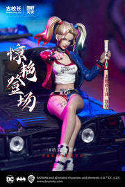 Principal Gu 1/12 Clown Girl Harley Quinn & Battle Damaged Police Car