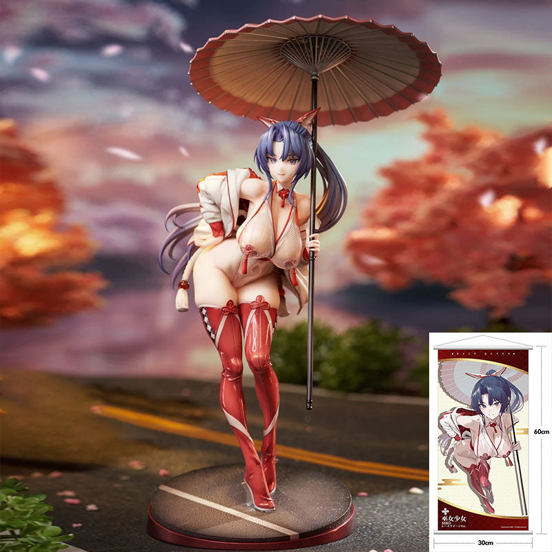 [Pre-Order] Hobby Sakura Yuichi Hiiragi Illustration Miko Shoujo (MIKO Race Queen Ver.) (Deluxe Edition) 1/7 Scale Figure