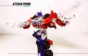 APC Toys APC-001 Attack Prime TFP Optimus Prime versión transparente con ruedas negras
