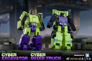 Dr.Wu DW-ES03 Cyber Shovelloader Scrapper & DW-ES04 Cyber Mixer Truck Mixmaster Set of 2