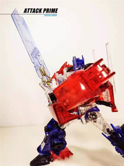 APC Toys APC-001 Attack Prime TFP Optimus Prime versión transparente con ruedas negras