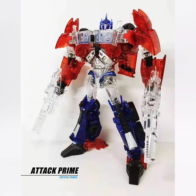 APC Toys APC-001 Attack Prime TFP Optimus Prime versión transparente con ruedas negras