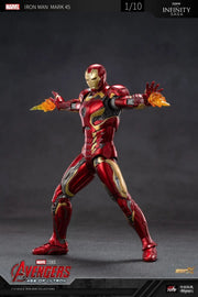 Figura de Iron Man Mark 45 a escala 1/10 con licencia de Marvel de ZT Toys