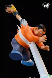 ¡AC/DC Studio el Gian derrotado! ¡Noby Golpe Furioso! Estatua de Doraemon