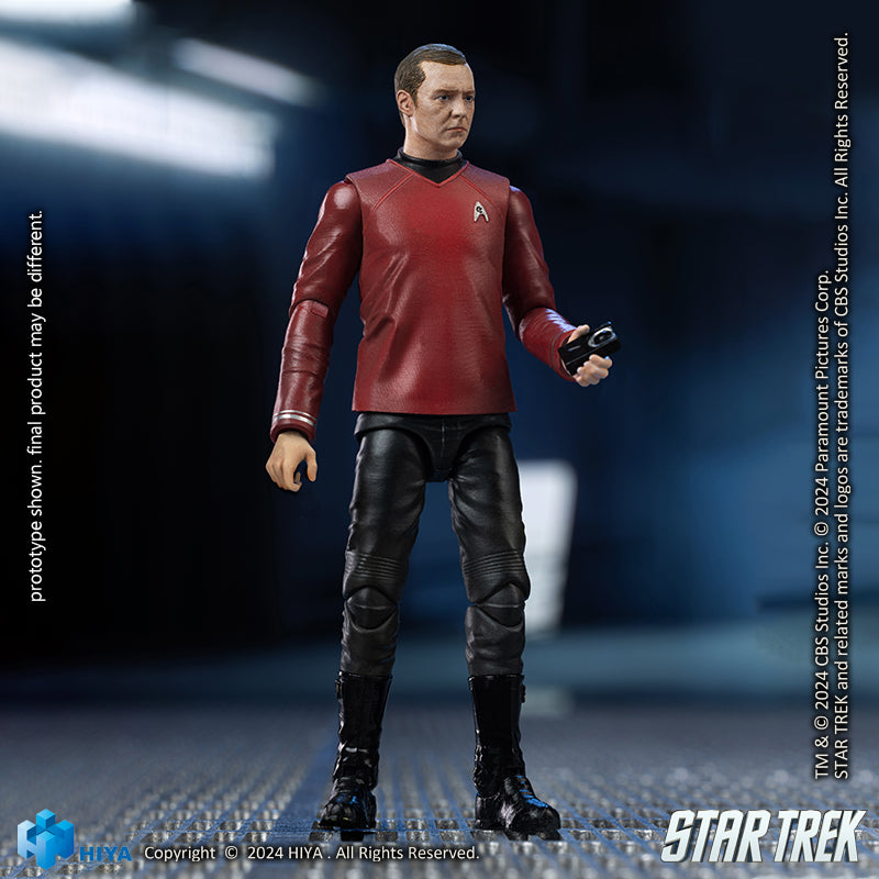 HIYA Exquisita Mini Serie 1/18 Escala 4 Pulgadas STAR TREK 2009 Scotty Figura de Acción