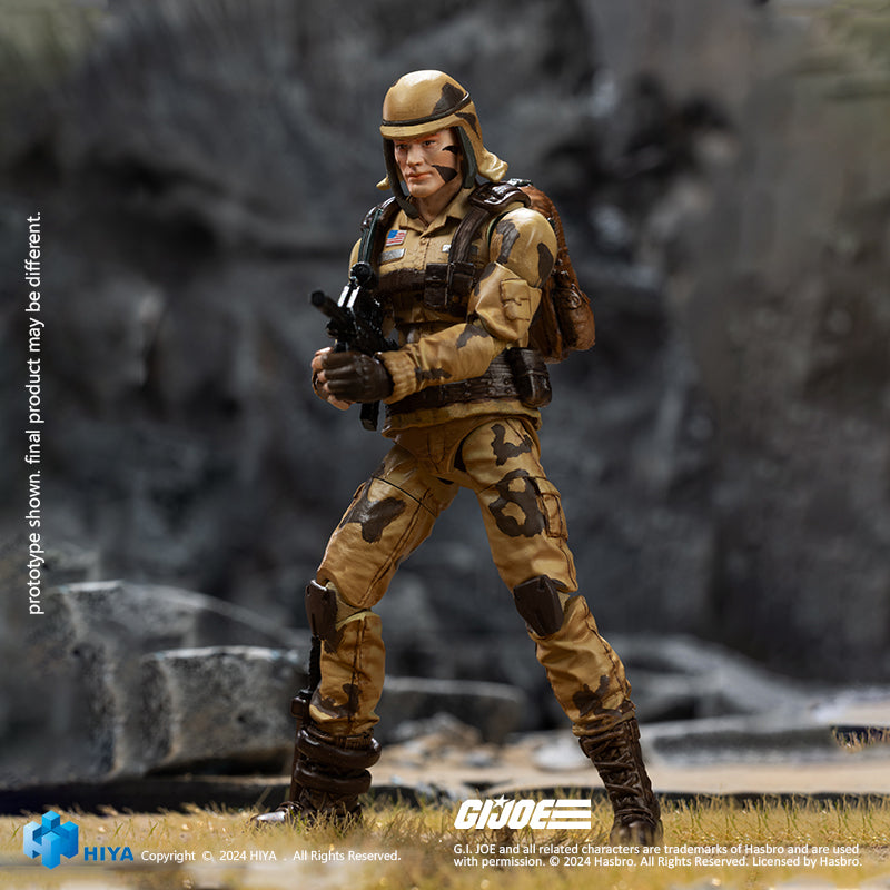 HIYA Exquisita Mini Serie 1/18 Escala 4 pulgadas GIJoe Dusty Figura de acción