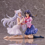 Union Creative Nekomonogatari Kuro Tsubasa Hanekawa y Black Hanekawa Figura Set (segunda reedición)