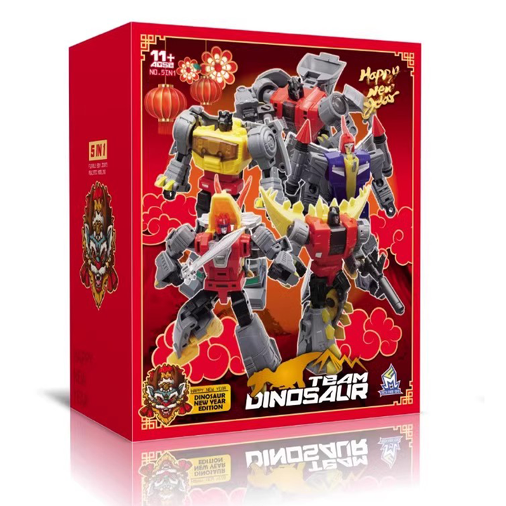 MechFansToys MF-5IN1 Dinobots Juego de 5 versiones del Año del Dragón