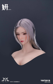 YMTOYS 1/6 YMT091 cabello implantado cabeza femenina esculpir Yan