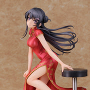 Wing Rascal no sueña con Bunny Girl Senpai Mai Sakurajima (vestido chino) Figura escala 1/7