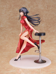 Wing Rascal no sueña con Bunny Girl Senpai Mai Sakurajima (vestido chino) Figura escala 1/7