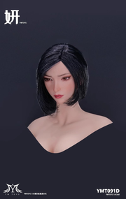 YMTOYS 1/6 YMT091 cabello implantado cabeza femenina esculpir Yan