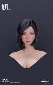 YMTOYS 1/6 YMT091 cabello implantado cabeza femenina esculpir Yan
